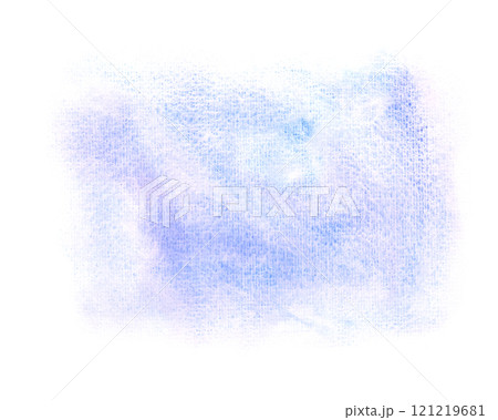 Abstract watercolor texture with soft blue and purple pastel tones on a white 121219681