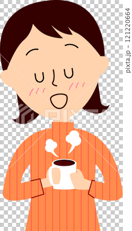 女人喝熱飲 121220664