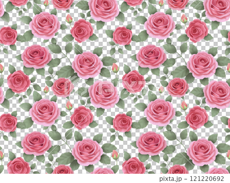 Rose seamless pattern (pink) B-1' Rose seamless pattern (pink) B-1' 121220692