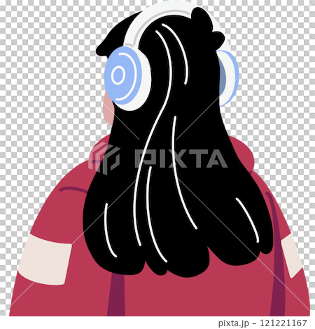 vector, woman, music 121221167