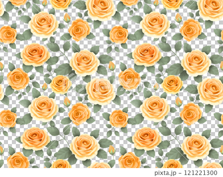 Rose seamless pattern (yellow) D-1' Rose seamless pattern (yellow) D-1' 121221300