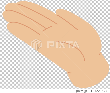 Open up palm, sign of ask to give charity. Gesture of outstretched hand to offer assistance, help. Nonverbal communication, body language. Flat isolated vector illustration 121221375