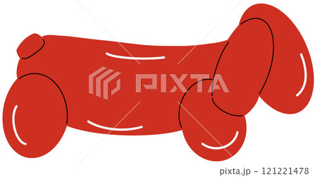 Various balloon animals collection. Festive set of inflatable dog shapes. Birthday celebration party. Fancy abstract characters isolated vector	 121221478