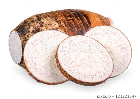 Taro isolated on the white background 121221547