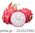 Dragon fruit isolated on white clipping path 121221562