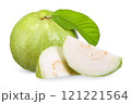Guava fruit isolated on white clipping path 121221564