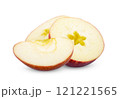Half of  apple isolated on white clipping path 121221565