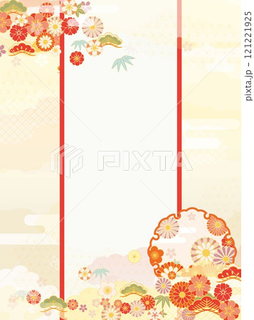 和柄の背景　和風の背景素材 121221925