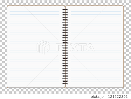 簡單的直紋筆記本、展開式、環形筆記本 121222891