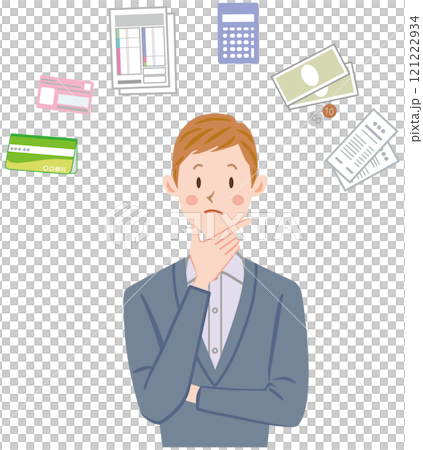 Accounting, tax return, ledger, doubt, male Accounting, tax return, ledger, doubt, male 121222934