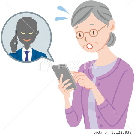 振り込め詐欺 オレオレ詐欺 高齢者 電話 イラスト 振り込め詐欺 オレオレ詐欺 高齢者 電話 イラスト 121222935