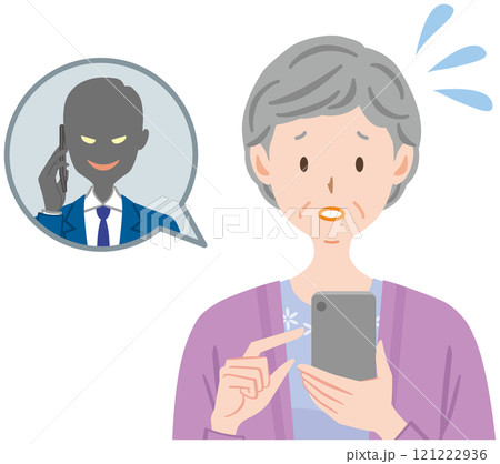 振り込め詐欺 オレオレ詐欺 高齢者 困る 電話 イラスト 振り込め詐欺 オレオレ詐欺 高齢者 困る 電話 イラスト 121222936