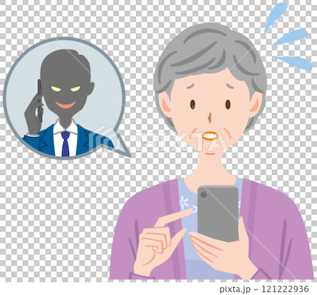 振り込め詐欺 オレオレ詐欺 高齢者 困る 電話 イラスト 振り込め詐欺 オレオレ詐欺 高齢者 困る 電話 イラスト 121222936