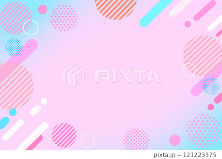 ポップな幾何学フレーム 121223375