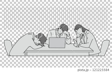 一個沮喪的商人的簡單例證 一個沮喪的商人的簡單例證 121223384