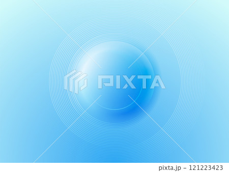 Bright blue blurred 3d circle and radial lines abstract minimal geometric background Bright blue blurred 3d circle and radial lines abstract minimal geometric background 121223423