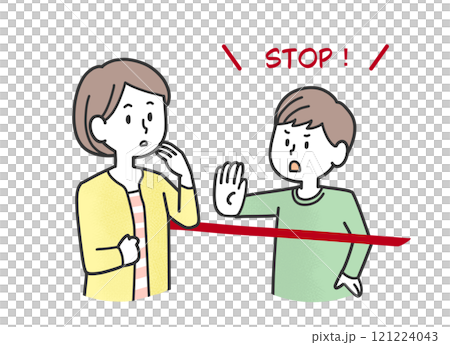 親と境界線を引く子供 121224043