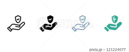 Simple vector icon on a theme help, protection 121224077