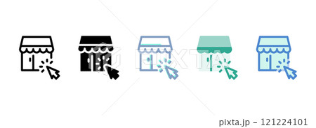 Simple vector icon on a theme store 121224101