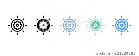 Simple vector icon on a theme setting, sun, brightness 121224103