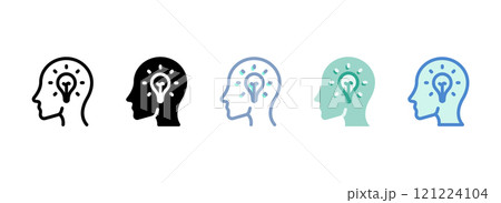 Simple vector icon on a theme head 121224104