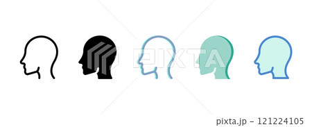 Simple vector icon on a theme head 121224105
