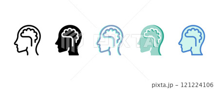 Simple vector icon on a theme head 121224106