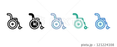 Simple vector icon on a theme wheelchair 121224108