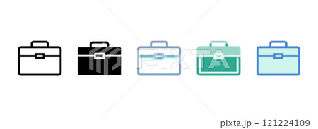 Simple vector icon on a theme portfolio, briefcase 121224109