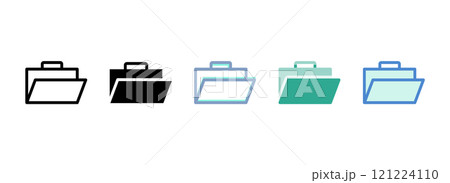 Simple vector icon on a theme portfolio, briefcase 121224110