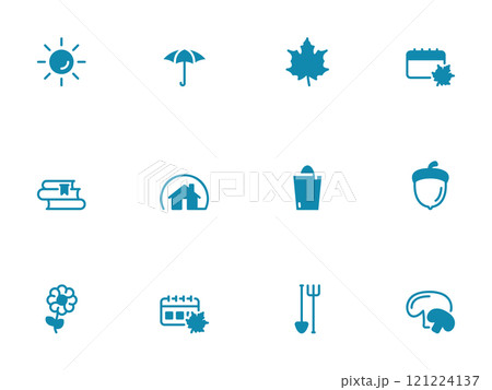Simple vector icon on a theme spring and autumn 121224137