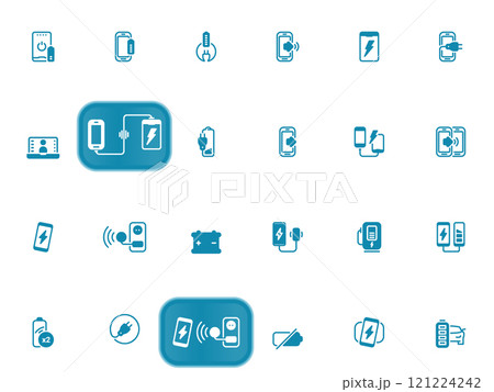 Simple vector icon on a theme accumulator, battery 121224242