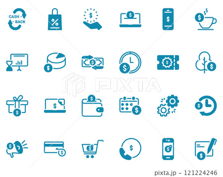 Simple vector icon on a theme cashback and payments 121224246