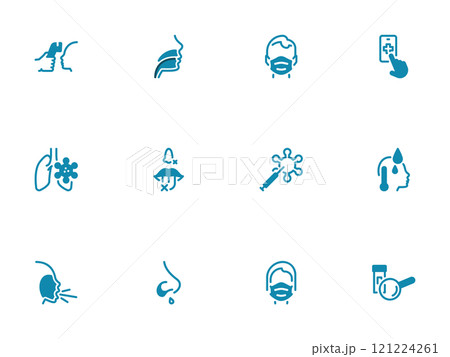 Simple vector icon on a theme illness, symptoms Simple vector icon on a theme illness, symptoms 121224261