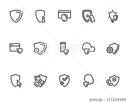 Simple vector icon on a theme protection, insurance, assistance 121224309