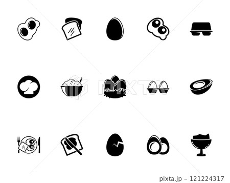 Simple vector icon on a theme food, egg, breakfast Simple vector icon on a theme food, egg, breakfast 121224317