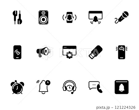 Simple vector icon on a theme sound 121224326
