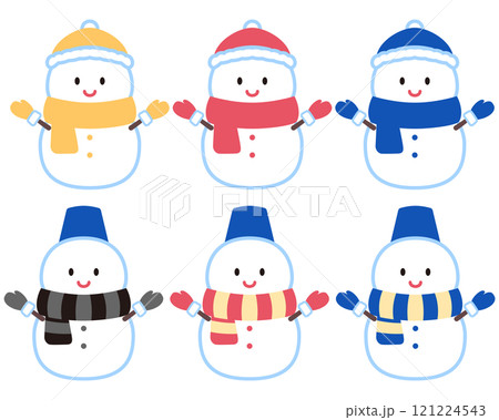 雪だるまのイラストセット 121224543