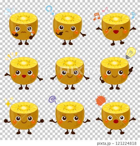 ゴールデンキウイのキャラクター　表情セット 121224818