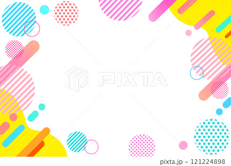 ポップな幾何学フレーム 121224898