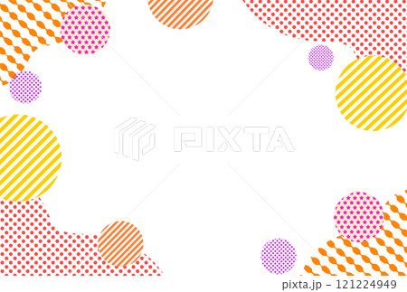 ポップな幾何学フレーム 121224949