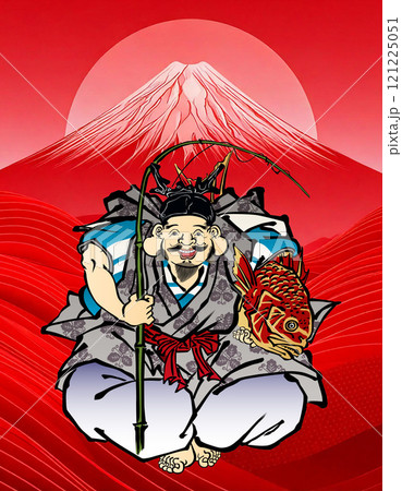 富士山と福の神 121225051