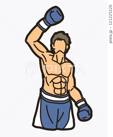 Boxing Sport Fighter Action Kickboxing Muay Thai Cartoon Graphic Vector Boxing Sport Fighter Action Kickboxing Muay Thai Cartoon Graphic Vector 121225220