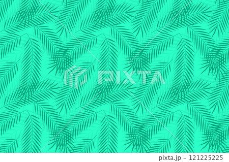 Tropical palm leaves with shadows, seamless pattern, beach theme. Horizontal template for fabric, wrapping paper, covers 121225225