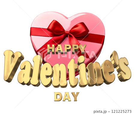 3DCG文字「Happy Valentine's Day/ハッピーバレンタインデー」ゴールド,金 3DCG文字「Happy Valentine's Day/ハッピーバレンタインデー」ゴールド,金 121225273
