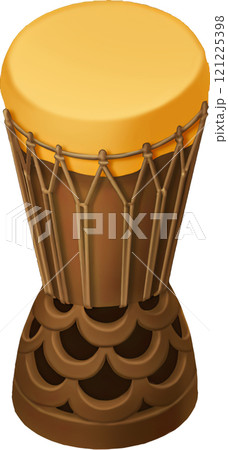 Bar stool designed to resemble traditional Hawaiian drum Bar stool designed to resemble traditional Hawaiian drum 121225398