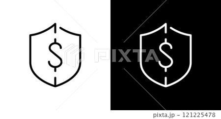 ドルのシンプルなラインアイコン ドルのシンプルなラインアイコン 121225478