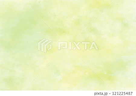 黄緑色の水彩テクスチャグラデーション背景 121225487
