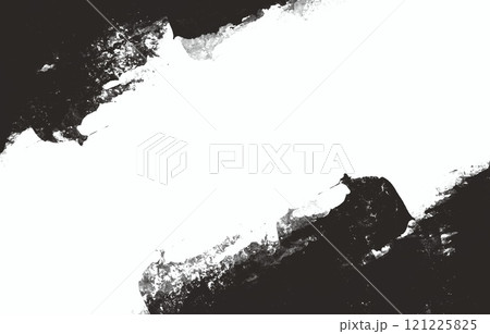 黒と白のブラシストローク抽象背景、荒々しいモノクロデザイン 黒と白のブラシストローク抽象背景、荒々しいモノクロデザイン 121225825