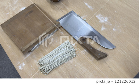 蕎麦打ち教室 そば切り包丁で蕎麦切り 蕎麦打ち教室 そば切り包丁で蕎麦切り 121226012
